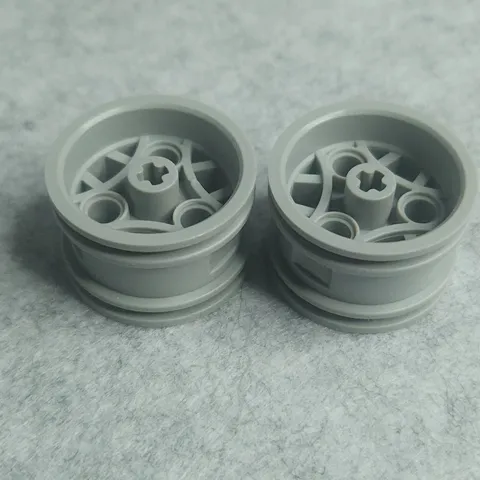 LEGO 44292 Wheel 30.4mm D x 20mm with 3 Pin Holes Light Gray x2 Genuine