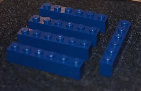 (5) 1x6 Dark BLUE Lego Standard Long Brick Bricks - NEW Lego Parts ~