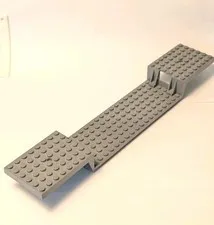 LEGO Part - 87058 Train Base 6 x 34 Split-Level with Bottom Tubes - Grey