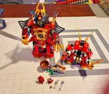 LEGO NINJAGO LOT - Samurai Mech (9448) & Kai's Fire Mech (70500) - 99% Complete
