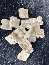 LEGO 99206 White Plate, Modified 2 x 2 x 2/3 with 2 Studs on Side 17 Pieces