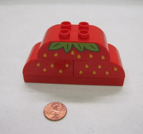 Lego Duplo 3 Strawberry Strawberries Seeds Specialty Printed Block Set 4 Blocks