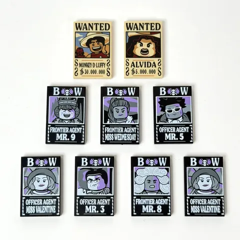 Lego One Piece 8 Baroque Works Dossier Tiles