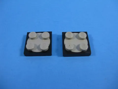 VTG  LEGO Black Turntable 2 x 2 Plate Old Gray Top 4020 6750 1966 6953 #3680c01