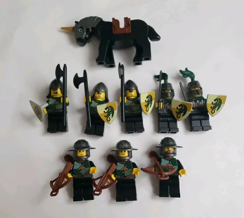 Lego Castle Kingdoms Dragon Knight Minifigure Lot W/Accessories