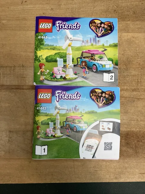 LEGO Friends 41443 Olivia's Electric Car Books 1&2 Instruction Manuals Only!2021