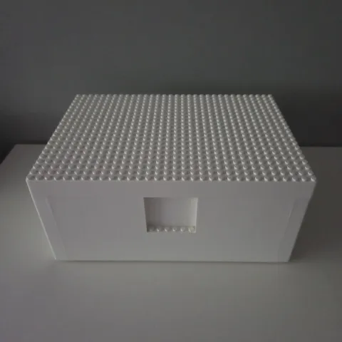 LEGO IKEA BYGGLEK White Storage Box & Lid Foundation 10 x 7 x 4.5”