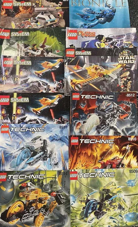 Lot of 12 Random LEGO Manual Instruction Booklets Vintage 1999-2002