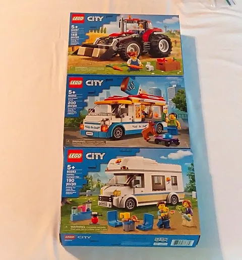 LEGO City Complete Sets 60253, 60283, 60287 Lot of 3 All Retired