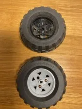 2 Lego Wheels / Tires Lot: 81.6 x 38 R: Technic Racing Balloon: 43.2mm x 26mm