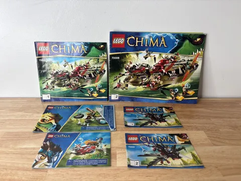 LEGO Legends of Chima Instruction Manual Lot Only (70006, 70000, 70103, 70113)
