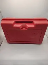  Lego Vintage 1980's Plastic Red Storage Box 11"x7.5"x3.5"