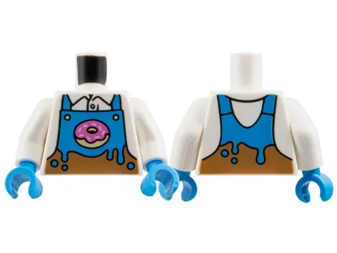 LEGO Minifigure Torso Dark Azure Apron Nougat Donut 60452 #I-058