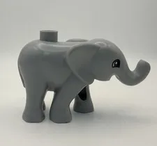 Lego Duplo Animal Zoo Elephant Small Gray Circus Safari Minifigure Toy