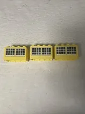 Lego Duplo 2x4 Painted Brick Yellow With Grey Window Brick Lot Of 3