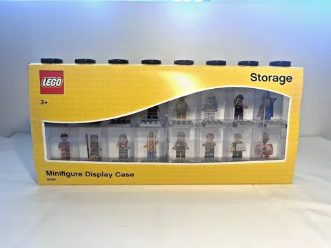 Lego 4066 NEW Minifigure Display Case Storage Holds 16 Stackable Wall Black 