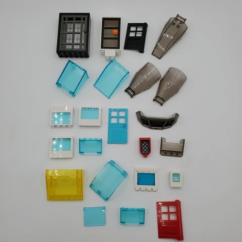 LEGO Doors Windows Windshield Lot 24pc Canopy Car House MOC Parts Pack CLEAN