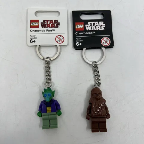 Lego Star Wars Chewbacca And  Onaconda Farr Minifigure Keychain NEW