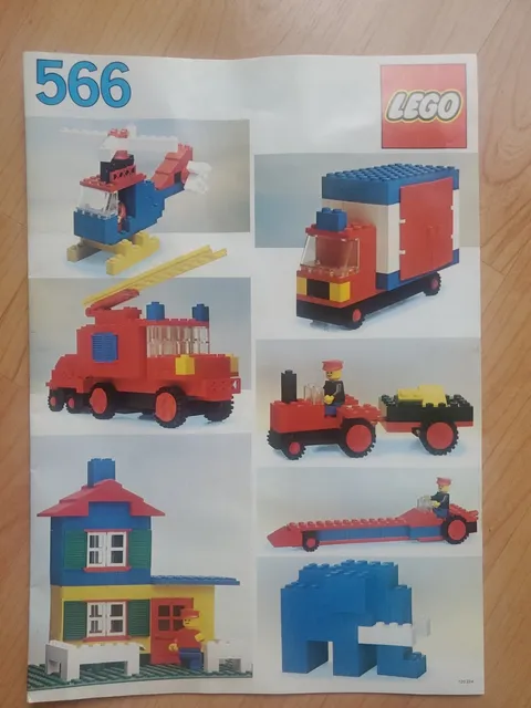 Vtg  LEGO 566 Basic Building Set Instruction Manual