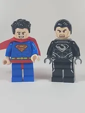 2-Pack LEGO Super Heroes Superman and General Zod Minifigures Complete Genuine