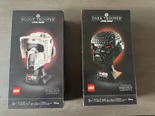 Lego Star Wars Scout Trooper And Dark Trooper Helmets