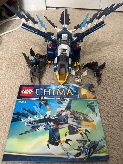 LEGO Legends of Chima Eris' Eagle Interceptor Set 70003 348 Pieces Complete