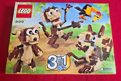▰RETIRED LEGO Creator Forest Animals 31019, Monkey, Toucan, Squirrel, Teddy Bear