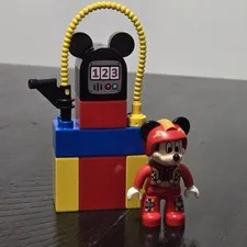 LEGO Disney Racing Mickey Mouse Racecar Driver Duplo Mini Figure Multicolor