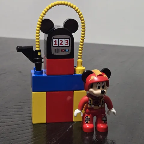 LEGO Disney Racing Mickey Mouse Racecar Driver Duplo Mini Figure Multicolor