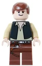 LEGO® Minifigure Star Wars sw0179 Han Solo Light Nougat Black Vest