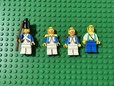 LEGO VINTAGE IMPERIAL SOLDIERS AND PIRATE LOT OF 4 - with weapons and access