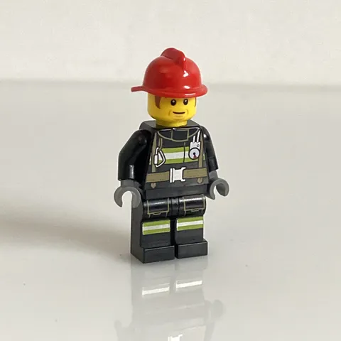 Lego City Fire Officer Minifigure, Male Fire Fighter