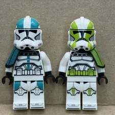 lego star wars gcc Captain Howzer & Captain Grey / Rogue Turquoise Captain Lime