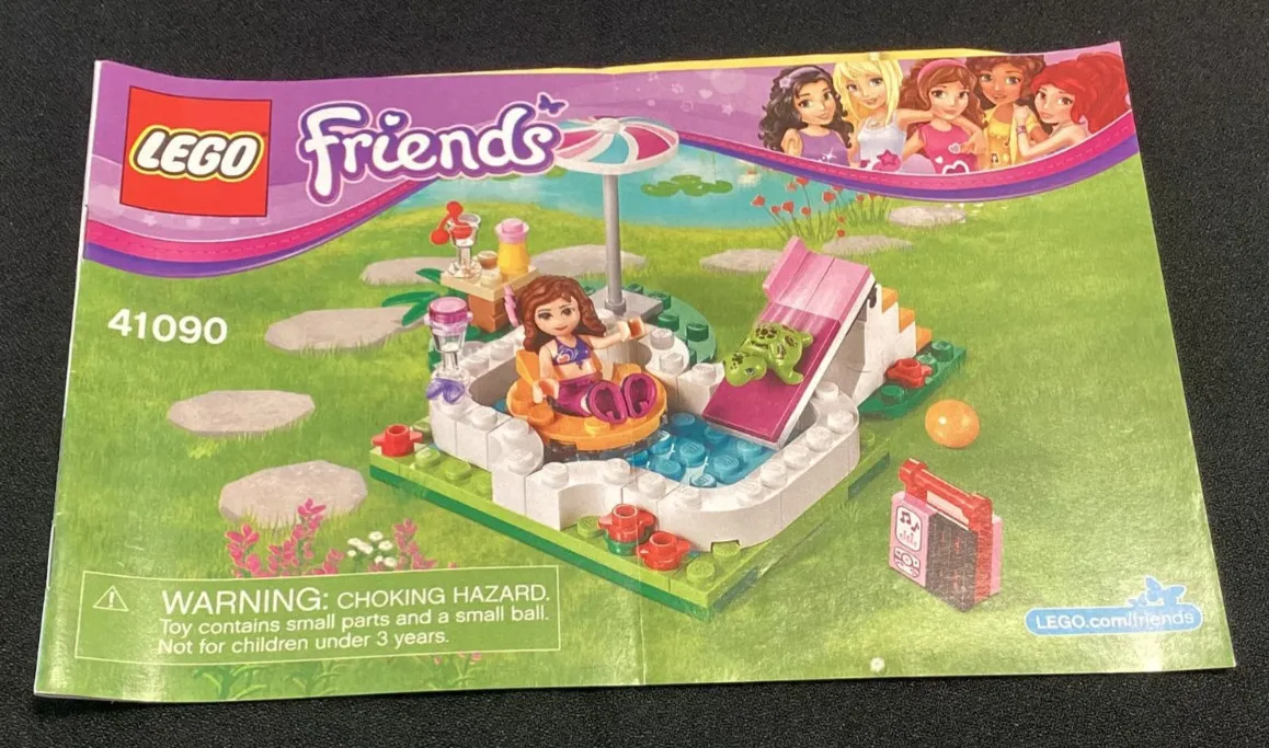 Lego Friends Instruction Manual Set 41090 Olivia Garden Pool 2015 Retired Swim