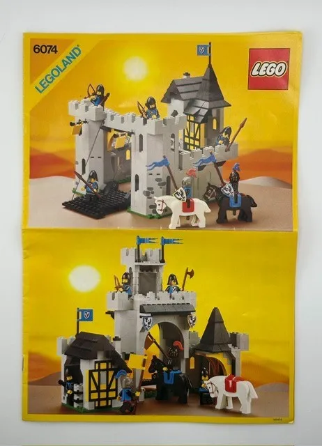Lego 6074 Castle Black Falcon's Fortress Instruction MANUAL ONLY (1986)