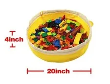 NEW Lego Yellow Carry Bag Toy Storage Nylon Drawstring Bag