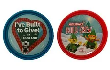 LEGOLAND Lego Christmas Happy Holidays Pop Badge (2pcs) 2024 Elf Crew NEW RARE