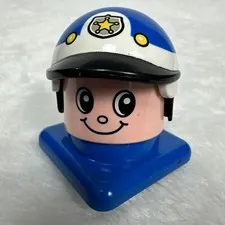 Lego Replacement Part Piece Policeman Police Head For Vehicles 3700 3698 9031