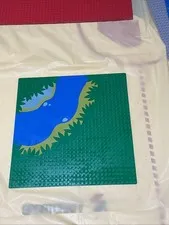 Lego 32 x 32 with 7-Stud Road Curve with Blue River. 2359px3. Enchanted Island
