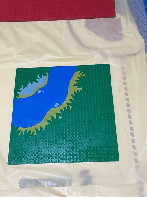 Lego 32 x 32 with 7-Stud Road Curve with Blue River. 2359px3. Enchanted Island
