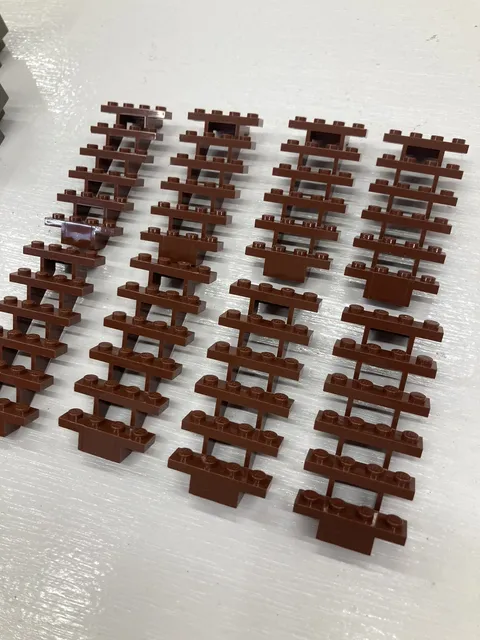 Lego Reddish Brown Step Stairs 7x4x6 Staircase Part 30134. 8 Pieces
