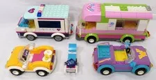 LEGO Friends Vehicle Lot Car Ambulance Camper Builds Incomplete