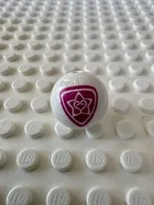 LEGO Ball, Sports Soccer with 2 Magenta Outlined Heart and Star Pattern x45pb06