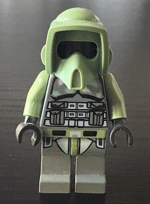 READ SUN FADED Lego Star Wars Minifigure Kashyyyk Clone Scout Trooper Set 7261