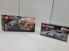 Lot of 2 EMPTY LEGO BOXES Chevy Corvette Race Car 1968 2 Fast 2 Furious GTR