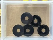 LEGO Parts - Black Tile, Round 2 x 2 with Hole - No 15535 - QTY 5