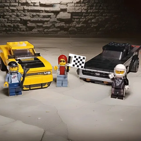 USED LEGO SPEED CHAMPIONS 75893 2018 1970 DODGE CHALLENGER SRT DEMON & RT RETIRE