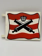 LEGO Part 2525px1 Imperial Flag 6 x 5 Crossed Cannons over Red Stripes Pattern