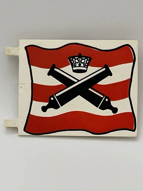 LEGO Part 2525px1 Imperial Flag 6 x 5 Crossed Cannons over Red Stripes Pattern