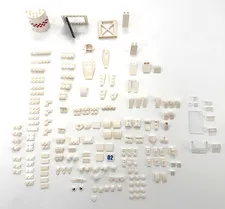 LEGO White Clear Replacement Parts #87926 Cylinder Half #64448 Girder #98138 Eye